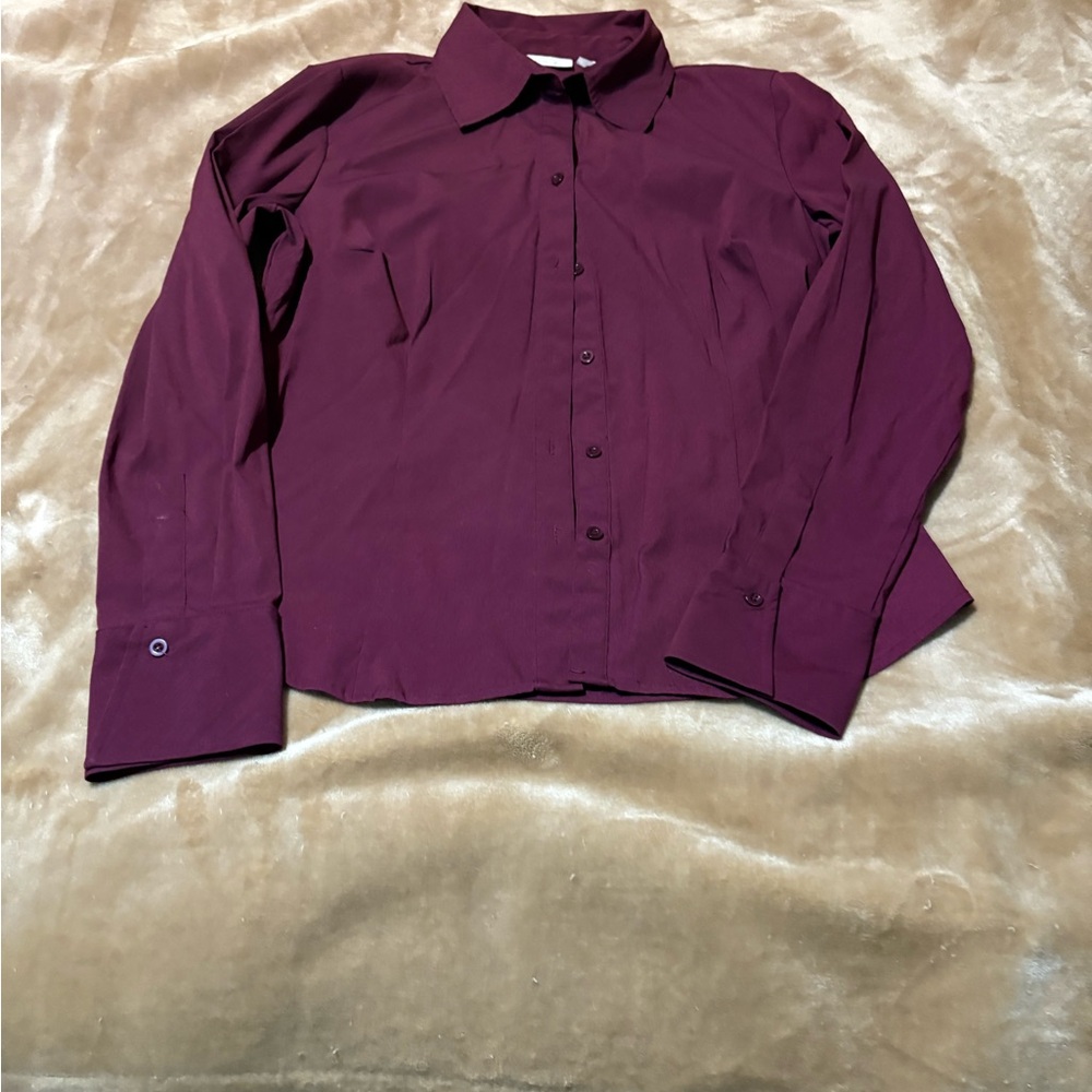 Apt. 9 Deep Purple Button-Up Shirt